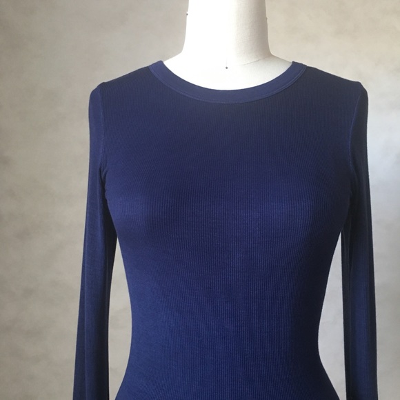 🇺🇸 ENZA COSTA SILK RIB CREW LONG SLEEVE TOP - Picture 3 of 7